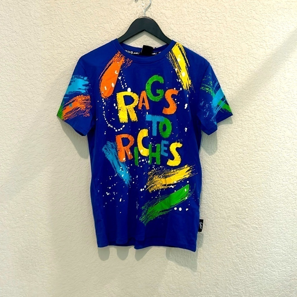 Switch remarkable t shirt blue base with multi color NwT